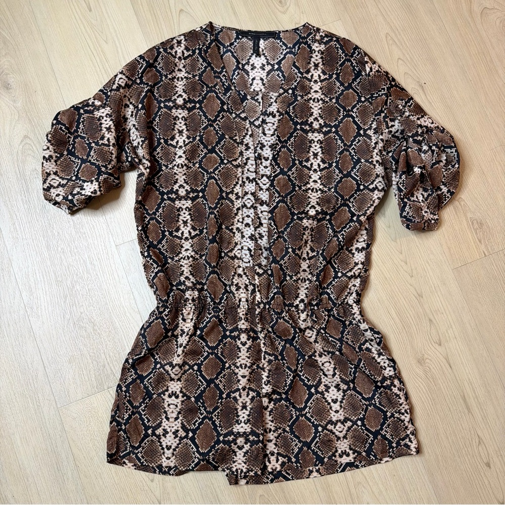 BCBGMaxAzria Snake Skin Romper - Picture 4 of 6